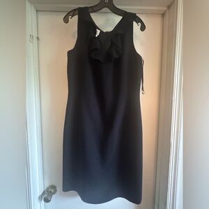 Elegant Black Ruffle Mini Dress